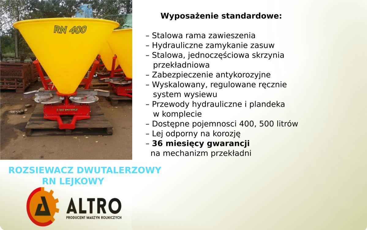 Rozsiewacz dwutalerzowy rn lejkowy
