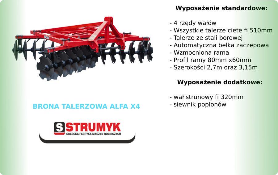 Brona talerzowa Alfa X4